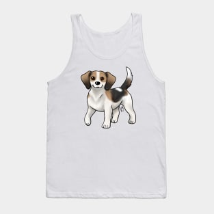 Dog - Queen Elizabeth Pocket Beagle - White Tan and Black Tank Top